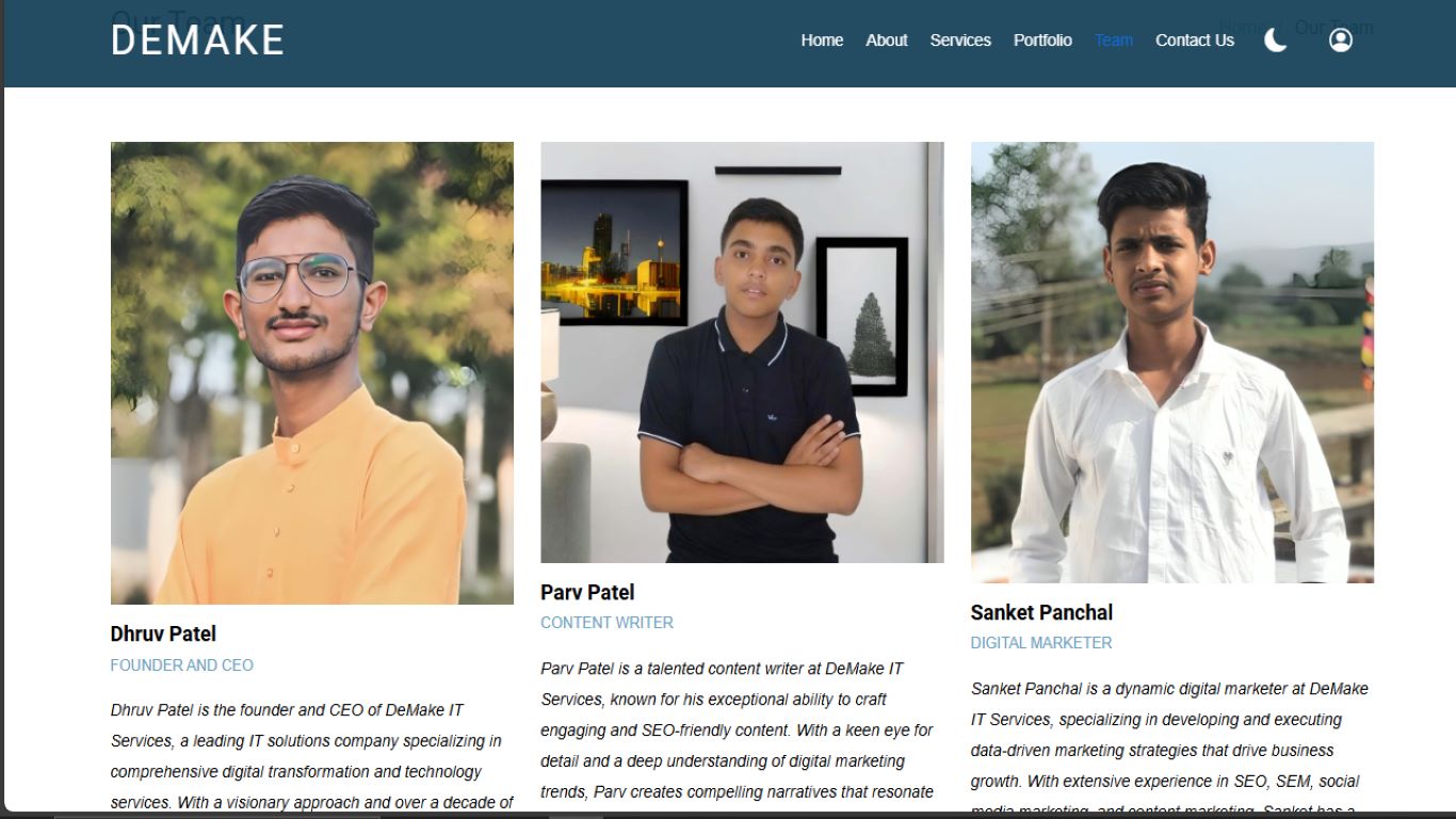 Portfolio image 2: About DeMake IT Services
